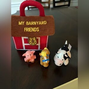 AURORA MY BARNYARD FRIENDS Baby Toddler Plush Toy w/Carry Case & 3 Animals